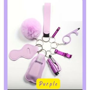 Gift Boxed Safety Protection 8-Piece Self-Defense KeyChain Set, Accessories